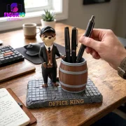 Personalisierbarer Erdmännchen-Stifthalter | Stilvolle Deko, Büro Organizer & Aufbewahrung | Figurio