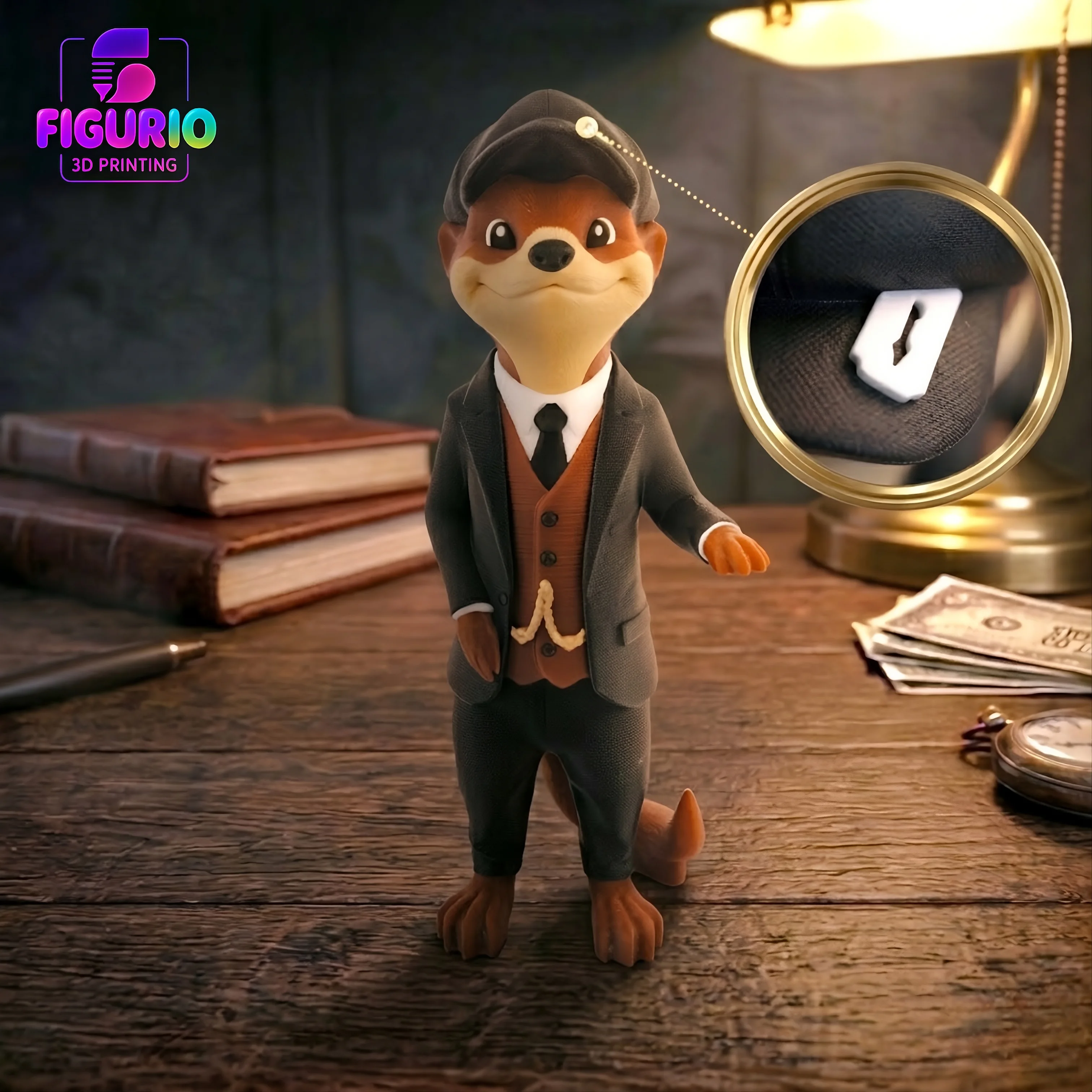 Personalisierbarer Erdmännchen-Stifthalter | Stilvolle Deko, Büro Organizer & Aufbewahrung | Figurio